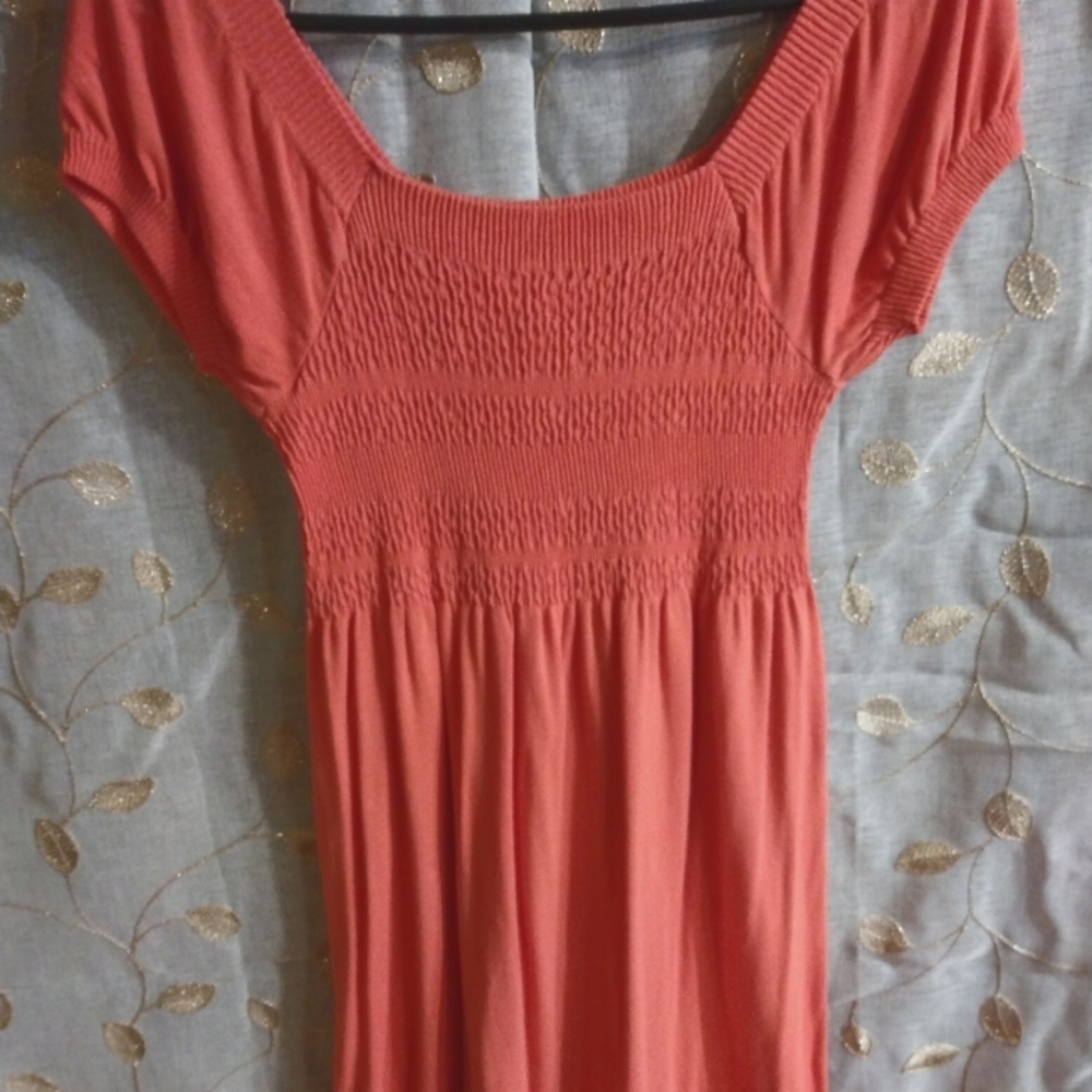 Knee length peach dress